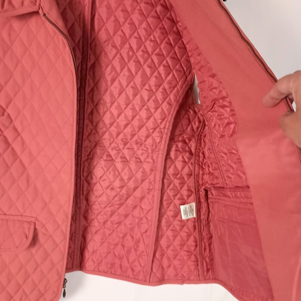 Christopher & Banks Quilted Pink Vest Women S Snap Front Puffer EUC - Picture 4 of 7